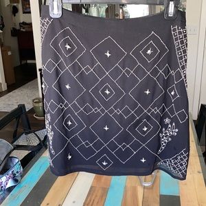 Forever 21 Size S Black Mini Skirt w/ Bead Detail